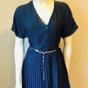 Zara Polka Dot Pleated Dress